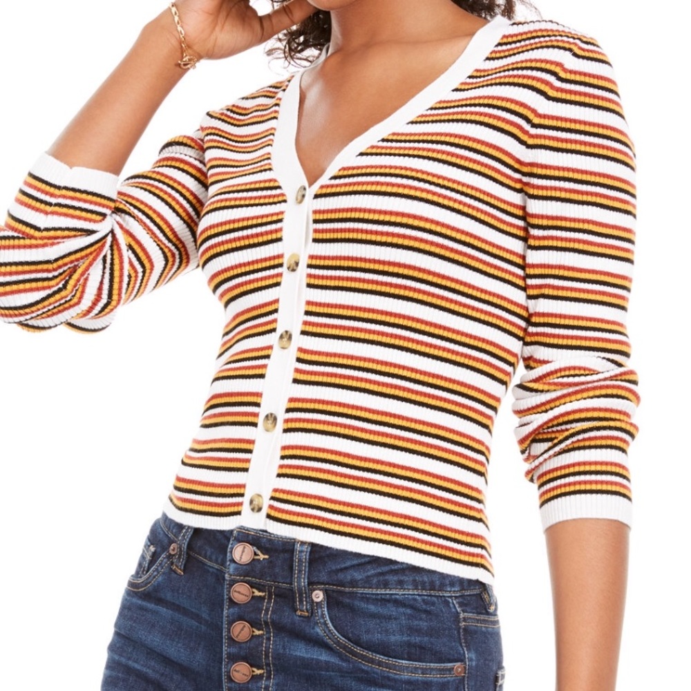 Ultra Flirt Medium Ribbed button up cardigan